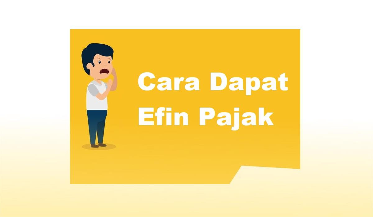 Cara Dapat Efin Pajak